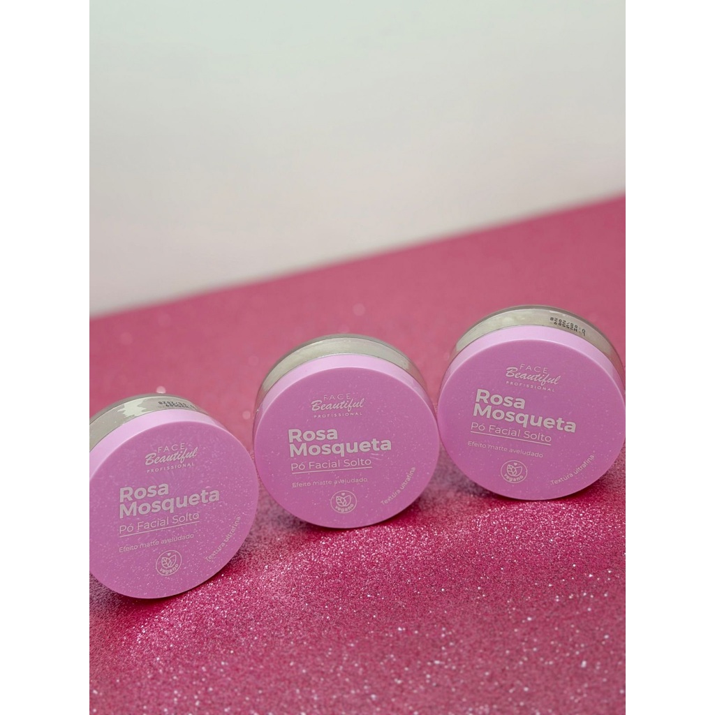 Pó Facial Solto Face Beautiful 10g com Acabamento Matte Aveludado ALTA DURABILIDADE CONTROLE DE BRILHO