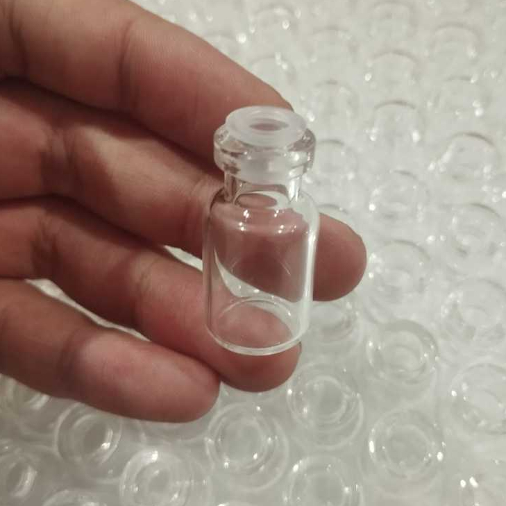 PROMOÇÂO- Caixa com 494pçs  Mini Frasco Vidro 2,5ml Penicilina vidro com tampa batoque