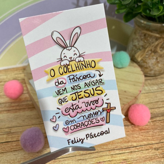 Tag de Páscoa - Ressurreição - Pronta entrega - 25/50/100 unidades