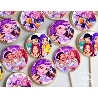 Papel Arroz Guerreiras do K -Pop para Pirulitos, Biscoitos, Suspiros e Cupcakes /20 unidades - 5 cm (CORTADOS) em Oferta na Shopee