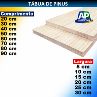Tábua de Pinus, Prateleira de Madeira, Artesanato. Vários tamanhos  (SEM lixar e SEM aparelhar) em Oferta na Shopee