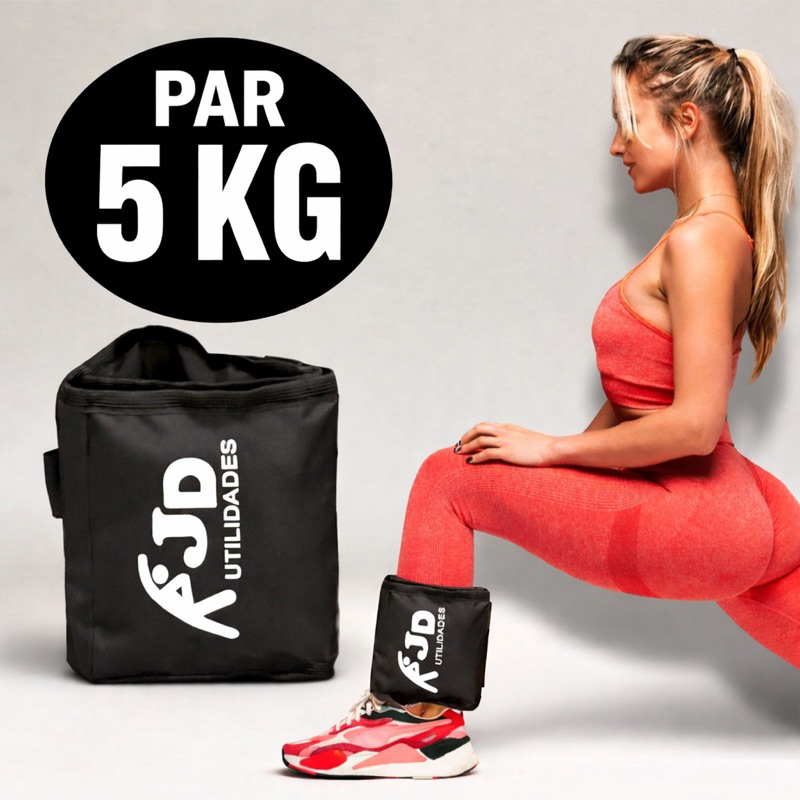 Caneleira de Peso 5kg Par Treino