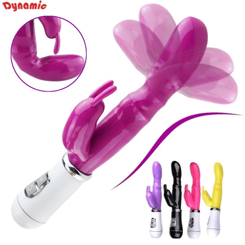 Vibrador RECARREGÁVEL Formato de Coelho Ponto G com Estimulador de Clitoris ZDB-45B em Oferta na Shopee