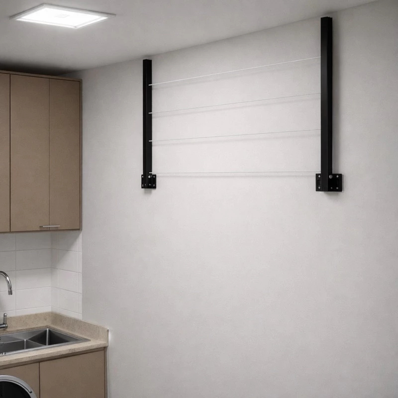 Kit Até 4 Varais Dobrável Retrátil De Ferro Reforçado extensão de até 5 Metros - ENVIO IMEDIATO.