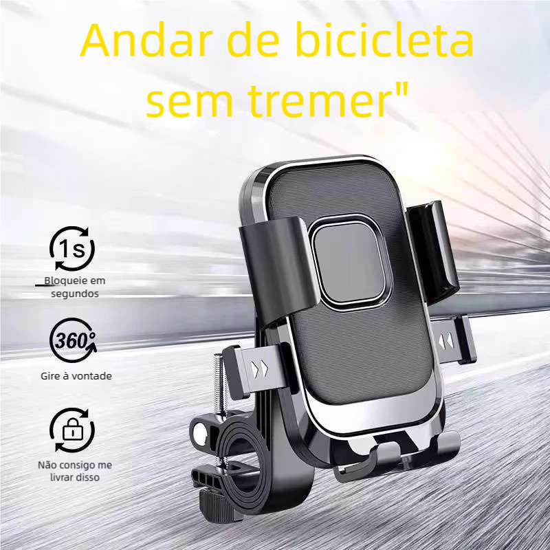 Suporte Giratório À Prova de Choque para Telefone Bicicleta Motocicleta Travamento Rápido — imagem 2 de 2