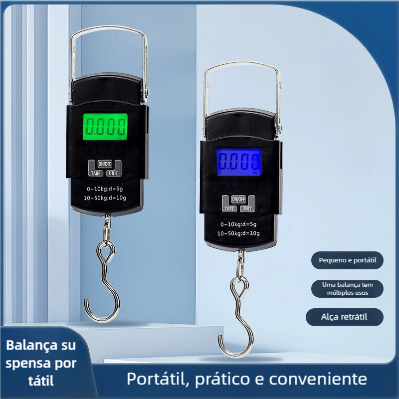 Imagem Balança Gancho Digital Portátil 50kg – Adequada para Mala e Bagagem de Viagem