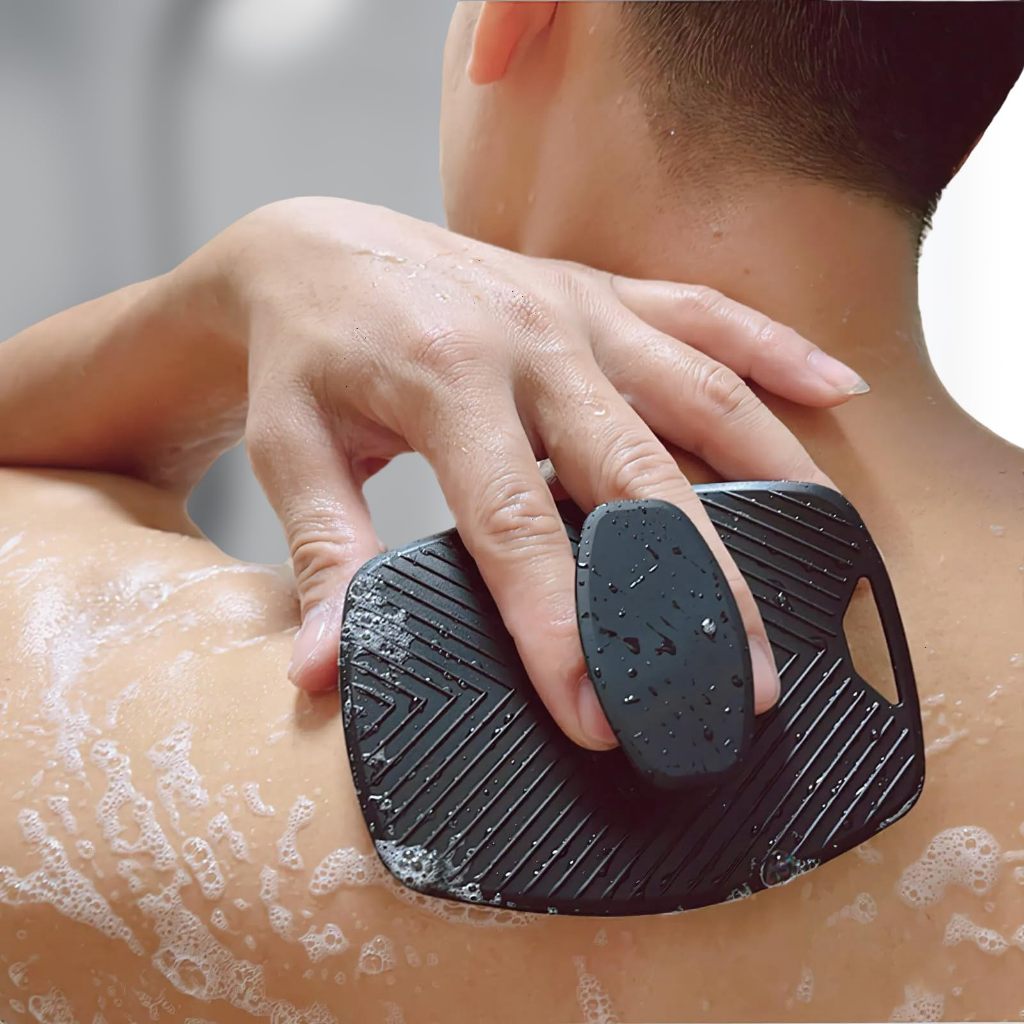 Nova Escova De Banho De Massagem : Oval De Cerdas Macias Para Homens E Mulheres , Purificador Silicone Limpeza Suave