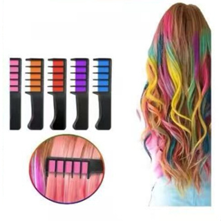 Pente Com Tinta De Cabelo Temporária Lavável Infantil Para Festa Fantasia Carnaval Cosplay em Oferta na Shopee