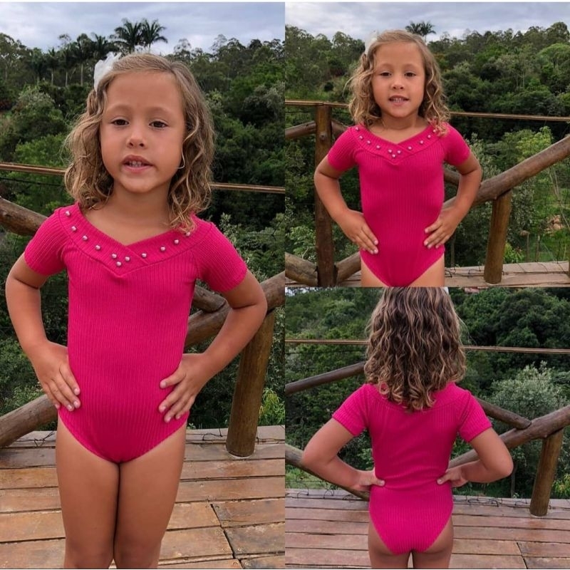 Body Infantil Fashion com Pérolas- Anarruga