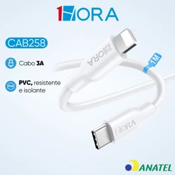 Cabo Carregamento/dados Tipo C Para Lightning 1m Trançado