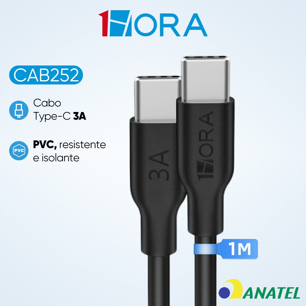 Cabo Carregamento/dados C Para C Turbo Alumínio 1m Preto em Oferta na Shopee