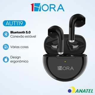 1HORA AUT119 Fone de ouvido Bluetooth 5.3 Sem Fio Intra-auricular com Microfone em Oferta na Shopee
