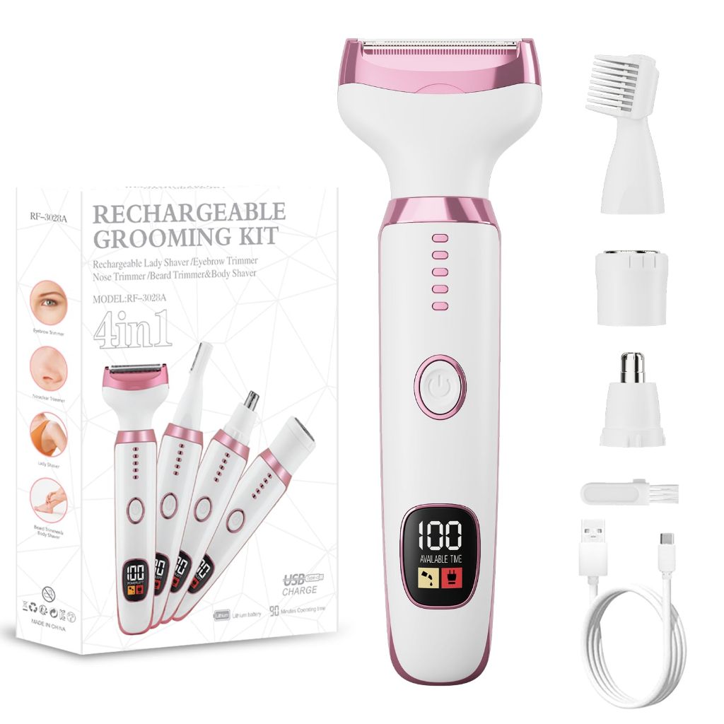 Barbeador Multifuncional Feminino 5 em 1 - Recarregável, Lavável e Perfeito para Remoção de Pêlos M7 em Oferta na Shopee