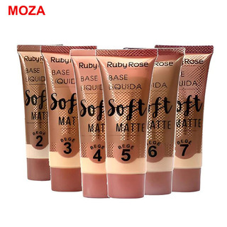 Base Líquida Facial Soft Matte Ruby Rose 29ML- Bege/chocolate