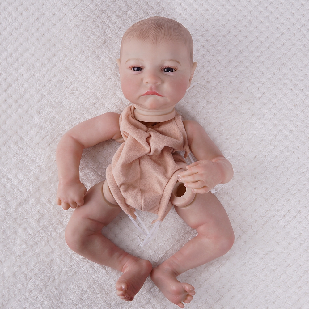 Kit De Bonecas DIY Levi Bebê Reborn Com Cabelos Painted 3D Pintado À Mão