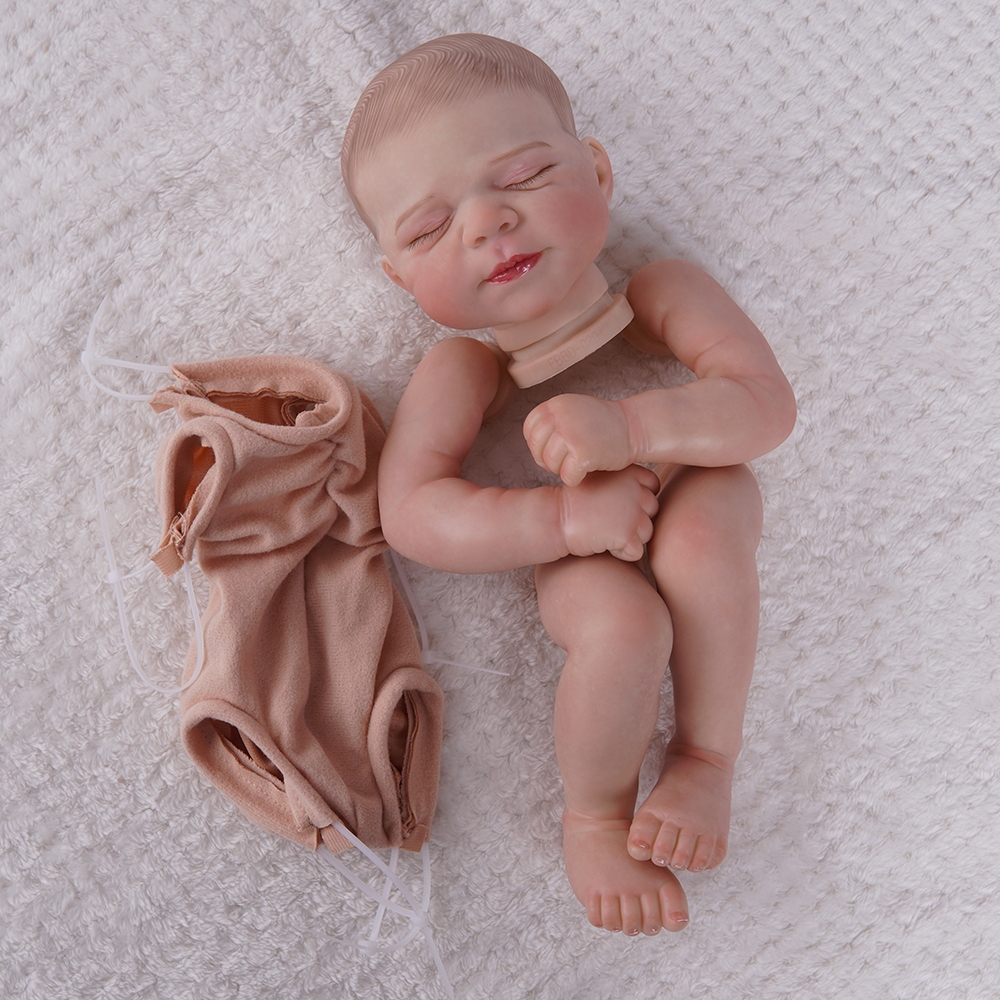 Bebê Reborn DIY Kit Boneca Com Pele Pintada À Mão Veias Visíveis 48cm Brastoy