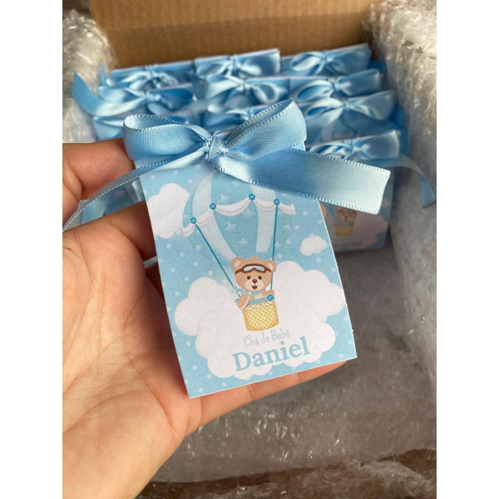 20 Lembrancinha Vela Urso Baloeiro + Caixa Personalizada - Chá de Bebê - Maternidade - Aniversario em Oferta na Shopee