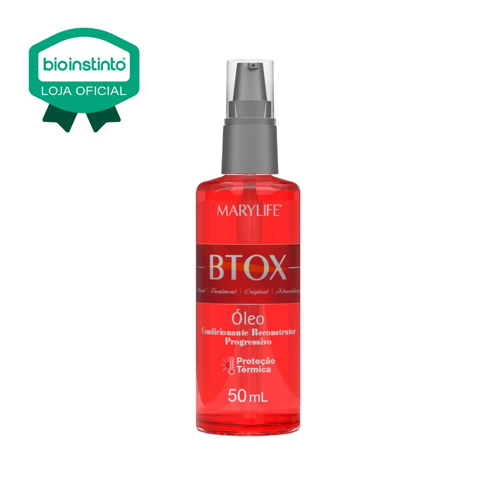 1 UN ÓLEO BTOX 50ml MARY LIFE  Reparador  de Pontas Condicionante Reconstrutor Proteção Térmica em Oferta na Shopee