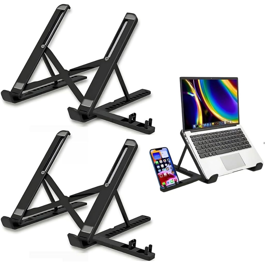 Suporte Ergonômico Dobrável para Notebook até 17” Ajustável Portátil c Apoio Celular Antiderrapante em Oferta na Shopee