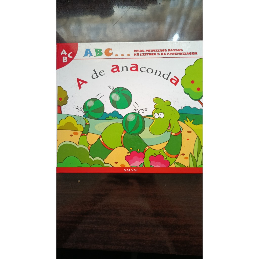 Kit 3 Livros Infantis ABC Salvat - A de Anaconda, C de Cigarra, D de Dinossauro - Capa Dura