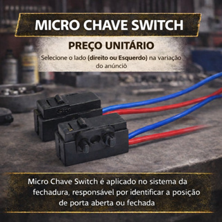 Micro Chave Switch Fechadura Porta Golf Polo Interruptor Passat em Oferta na Shopee