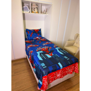 kit jogo de lençol infantil 2 peças homem aranha Relâmpago McQueen com fronha | toque de seda as em Oferta na Shopee