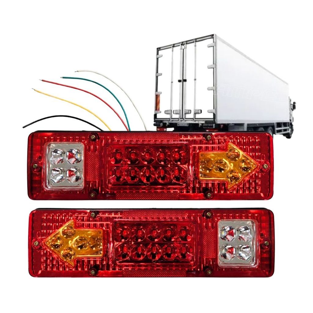Par Lanterna Traseira LED Seta Ré Freio Para Caminhão Ônibus Carreta Tratores Vermelha 12V/24V em Oferta na Shopee
