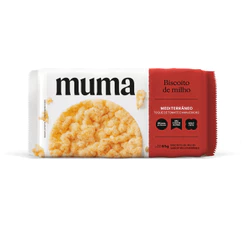 Baggio Café Muma Snacks Biscoito de Milho Sabor Mediterrâneo 65g - Pacote com 10 Biscoitos