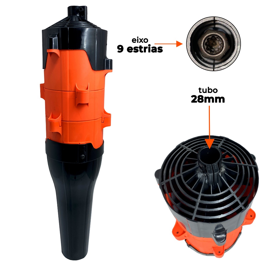 Adaptador Soprador de Folhas e Resíduos para Roçadeira Importada e Stihl a Gasolina Carbon Fak