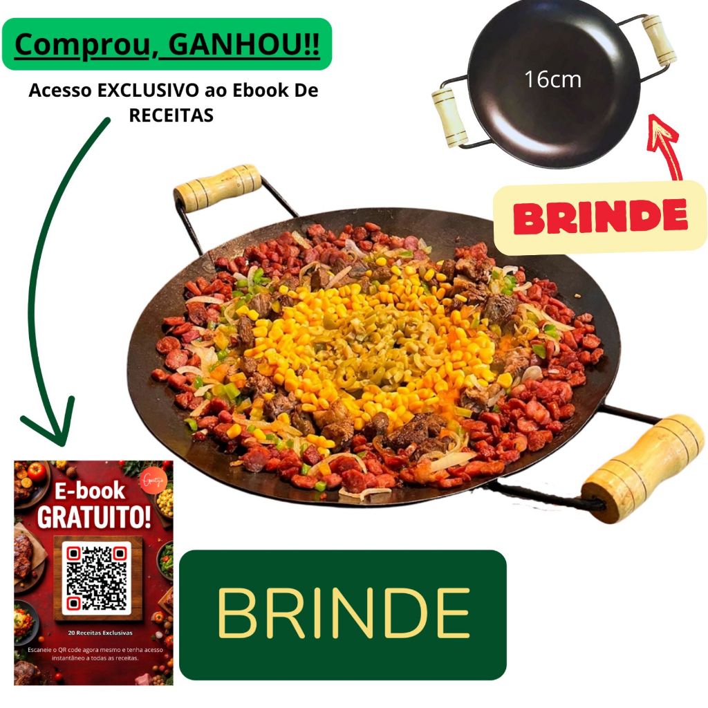 Disco Chapa de Arado 50cm + BRINDES / bifeteira churrasqueira tacho macarrão na chapa