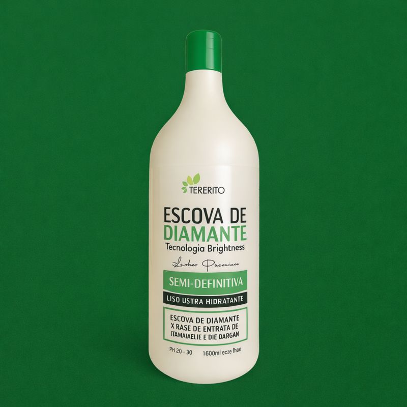 Escova de Diamante Semi-Definitiva 1L – Alisamento Profissional Hidratante com Óleo de Argan