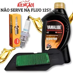 Kit Revisão P/ Neo 125 2016-2025 Troca Óleo Yamalube Scooter 10w40 Filtro de Ar e Vela Ngk