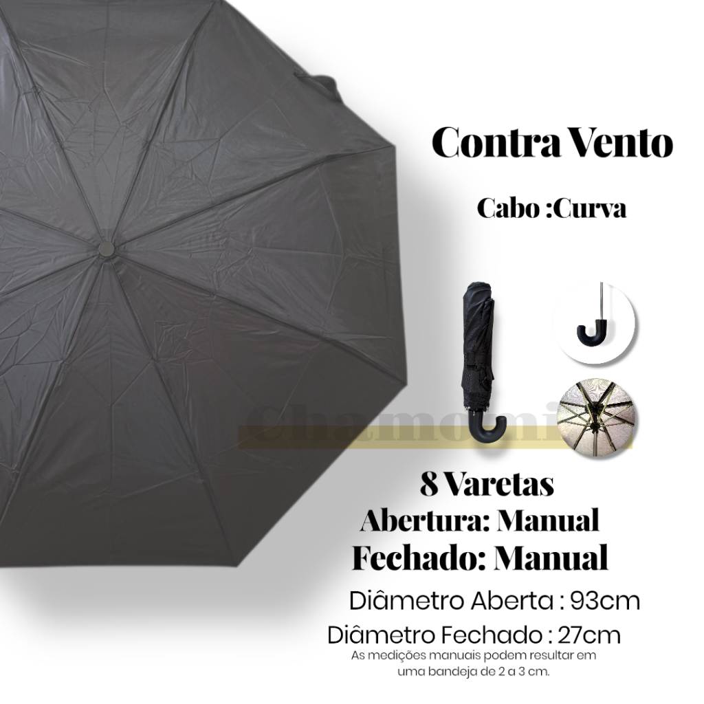 Sombrinha Guarda Chuva Dobrável Portátil Reforçado Contra Vento Compacto Cabe na Bolsa  Preto 39050W em Oferta na Shopee