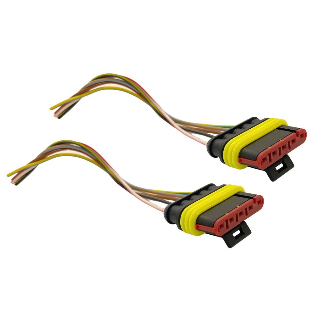 Par Chicote Conector Para Lanterna Randon Guerra Librelato 5 Vias 15cm ETE7760 em Oferta na Shopee