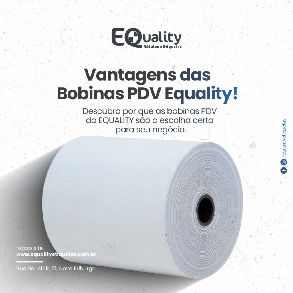 Bobina PDV / Térmica 80x40 Premium Branca Cupom Fiscal Impressora