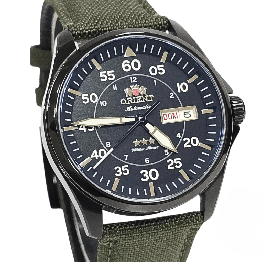 Relógio Orient Masculino Automático Preto Verde YN6PN009 P2EX