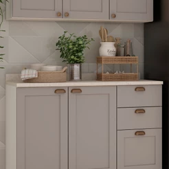 Tampo para Balcão de Cozinha Genialflex Iluminata 120cm padrão Mineral