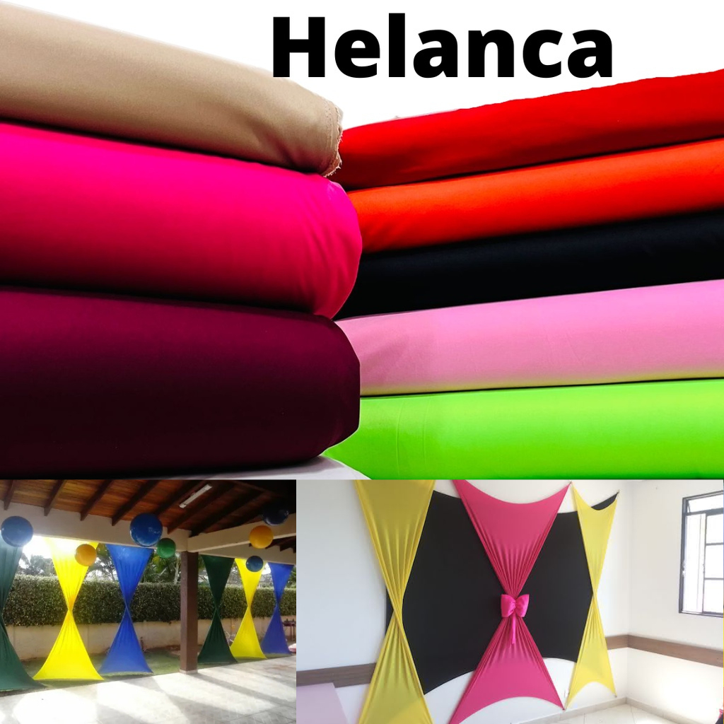 6 Metros Tecido Malha Helanca Light 1,8m Largura - Kit 6 Metros Malha p/ Forro Decoração