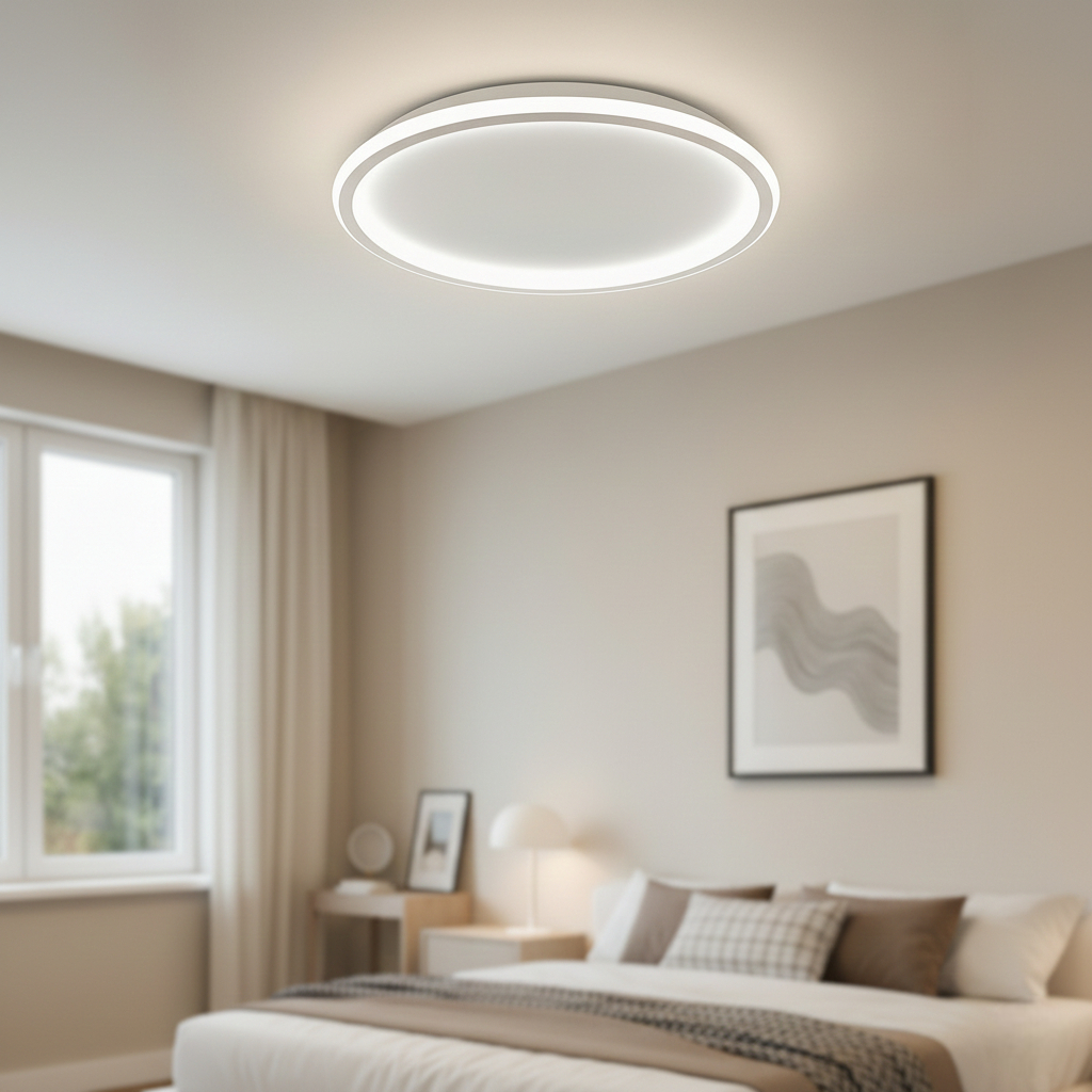 Plafon Sobrepor Led Moderno Grande Bivolt Luminaria Sala De Jantar Embutir Teto 32W Quarto 6500K