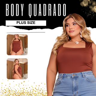 Body Camisa Plus Size Feminino Quadrado Alça Larga Tendencia Novidade Trabalho Leve Fresco Verão em Oferta na Shopee