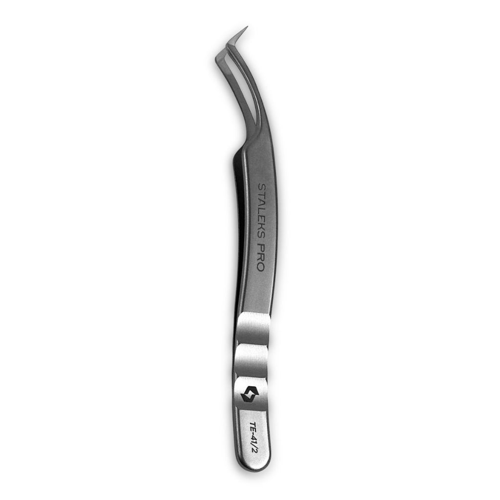 Pinça Para Cílios Staleks Pro Expert Te-41/2 Curva Precisão