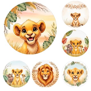 PAINEL REDONDO REI LEÃO EM TECIDO ALTA QUALIDADE VARIOS MODELOS TAMANHOS 50X50CM E 150X150CM em Oferta na Shopee