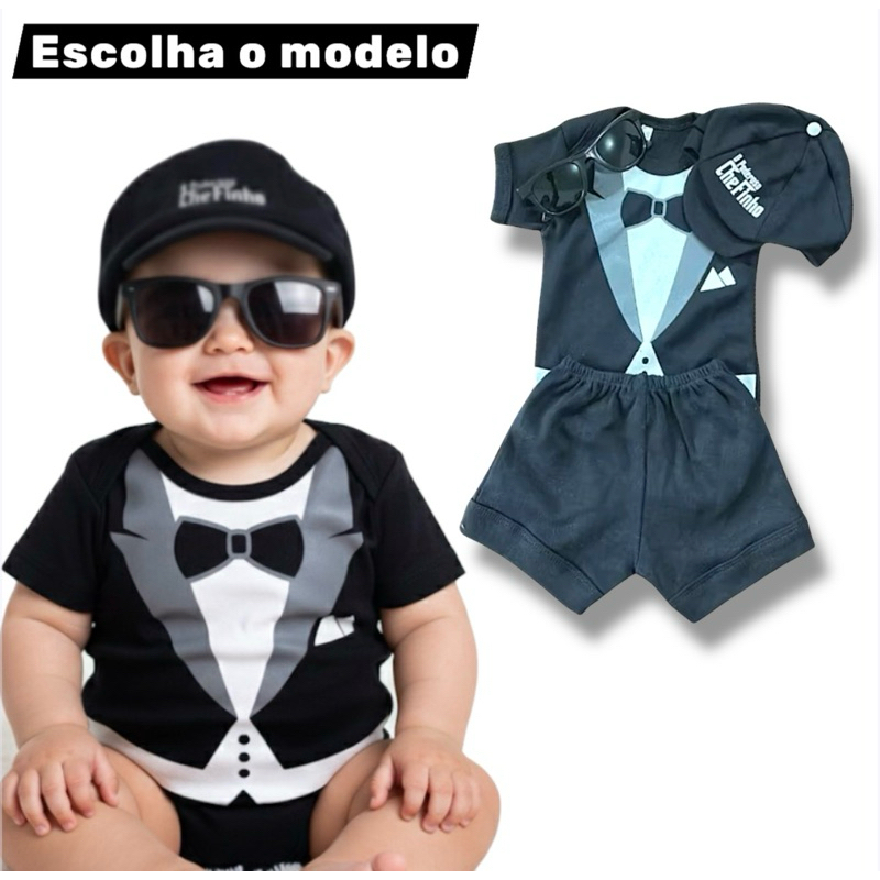 Body Bebê Temático Mesversário infantil Personagens Chefinho