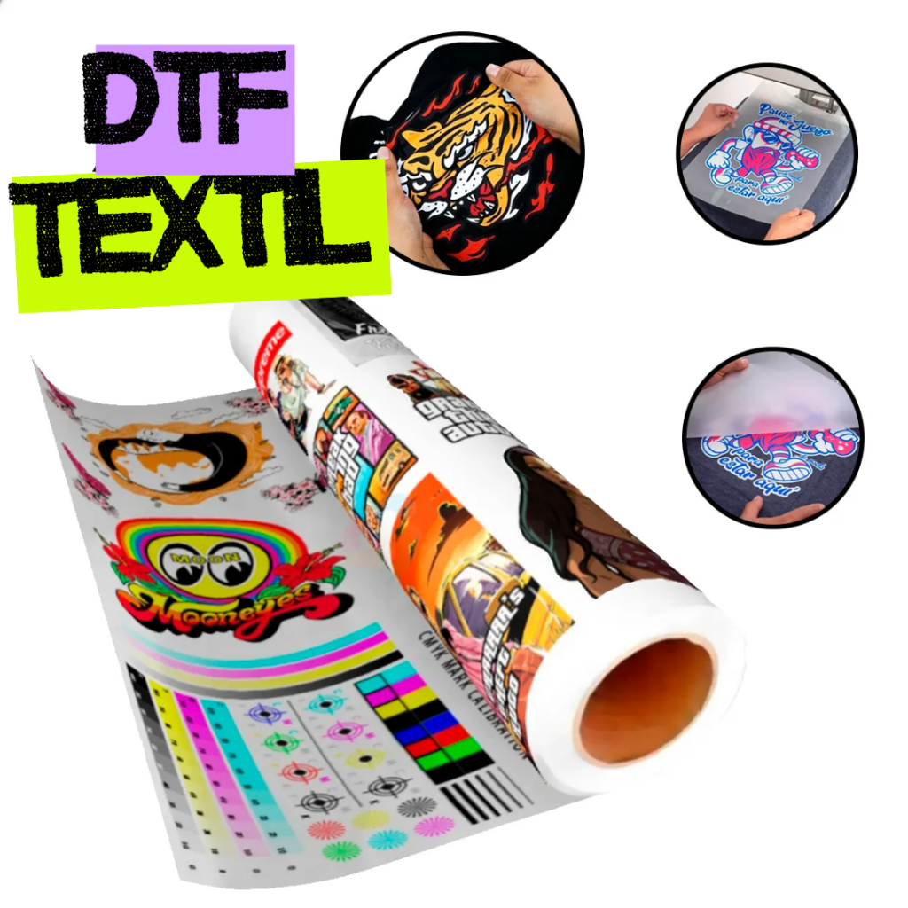 Dtf Textil Impressão 1 Metro Largura 58 cm por 100 cm Alta Qualidade Envio 24h Tenha Arte Pronta