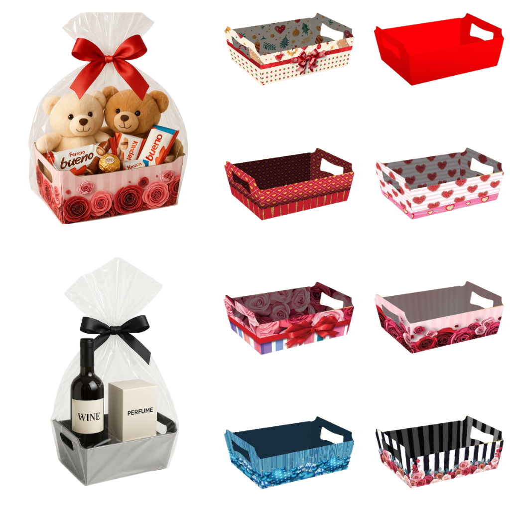 Kit 12/24/36 Cestas De Papel Tam Pequeno (16,5x11,5x7,5) Cesta De Café Da Manhã em Oferta na Shopee