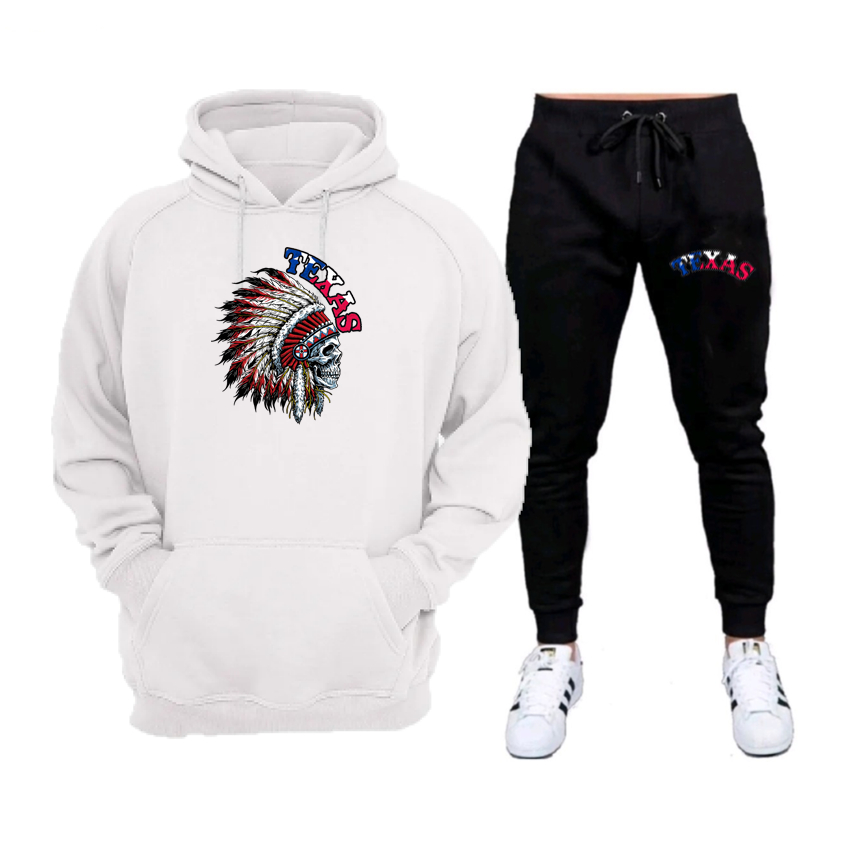Conjunto Moletom Blusa+Calça Flanelada Estampa Texas Indio Alta Qualidade