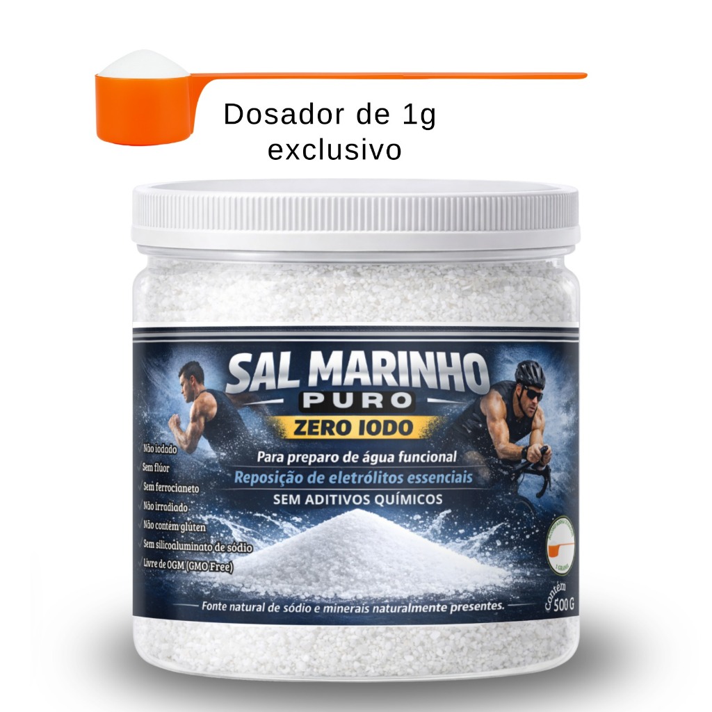 Eletrólitos Sal Marinho Puro Zero Iodo Dieta Funcional 500g Sem Sabor em Oferta na Shopee