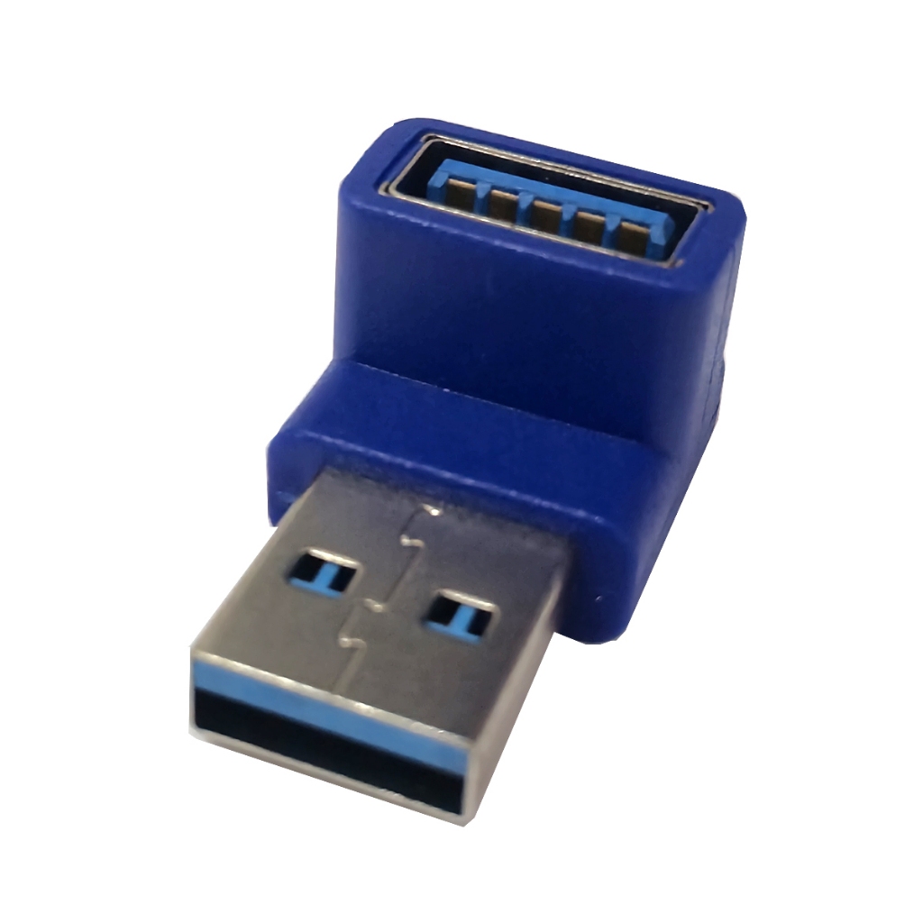 ADAPTADOR USB 3.0 EM L 90 GRAU PINO CIMA MACHO X FEMEA