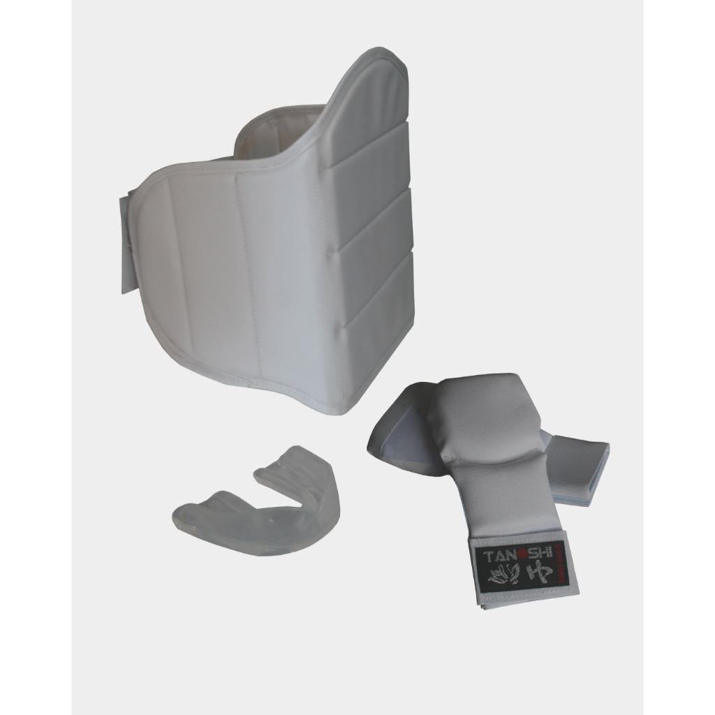 Kit Kumite Karate JKA Peitoral Luva protetor bucal simples