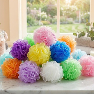 Esponja de Banho Flor Nylon Macia Colorida Feminina Masculina Higiene Diária Esfoliação Suave em Oferta na Shopee